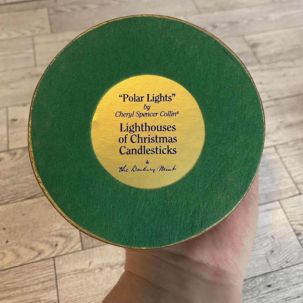 2 Danbury Mint Lighthouse Polar Lights Night Before Christmas Candlestick Votive - Picture 6 of 10